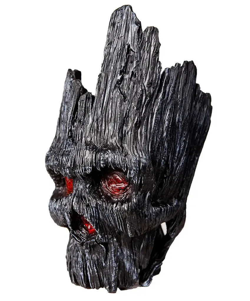 Горщик для квітів та канцелярії Грут Groot G10 Чорний череп + кругла підставка - фото 7