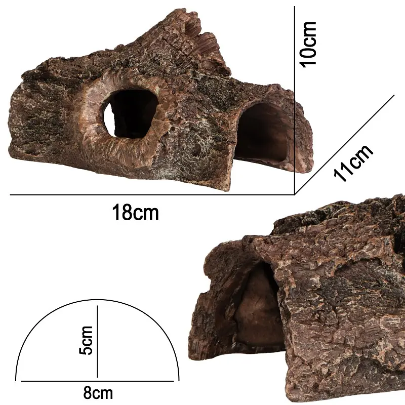 Декорація укриття Terrario Wood Cave M 18x11x10см (191210) - фото 3