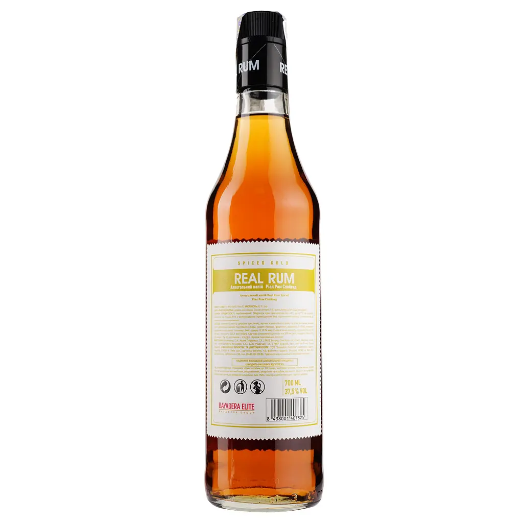 Уцінка. Алкогольний напій Real Rum Spiced 37.5% 0.7 л - фото 2