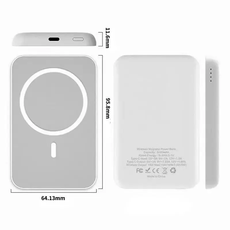 Power Bank MagSafe Battery Pack 10000 mAh магнітний бездротовий зарядний пристрій 20 Вт - фото 2