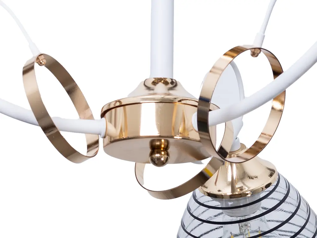 Люстра Brille стельова LK-728S/3 E27 WH+FG - фото 2