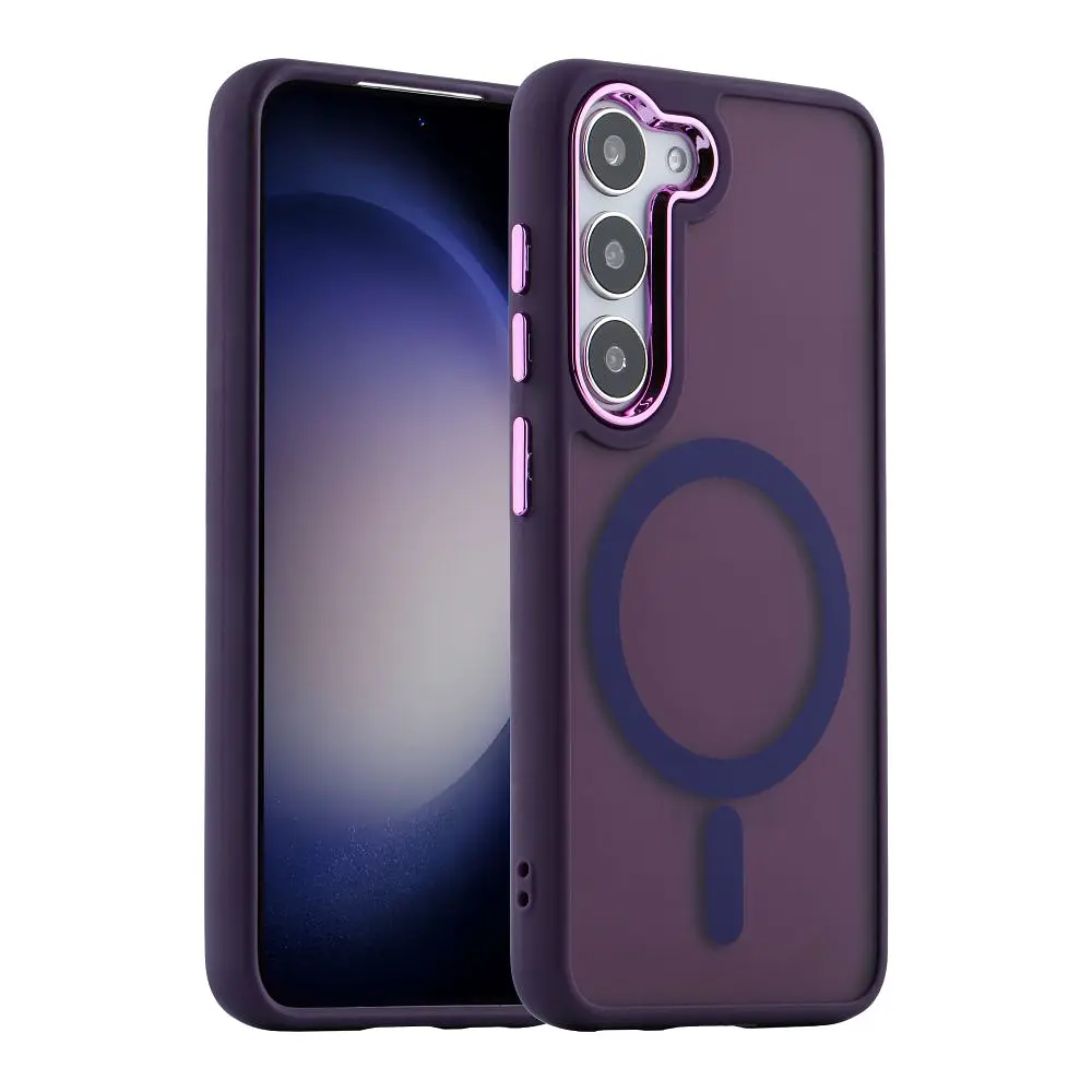 Чохол TPU Space Magnetic Color with Magsafe Samsung Galaxy S23+ 5G Dark Purple (35376_3345913) - фото 2