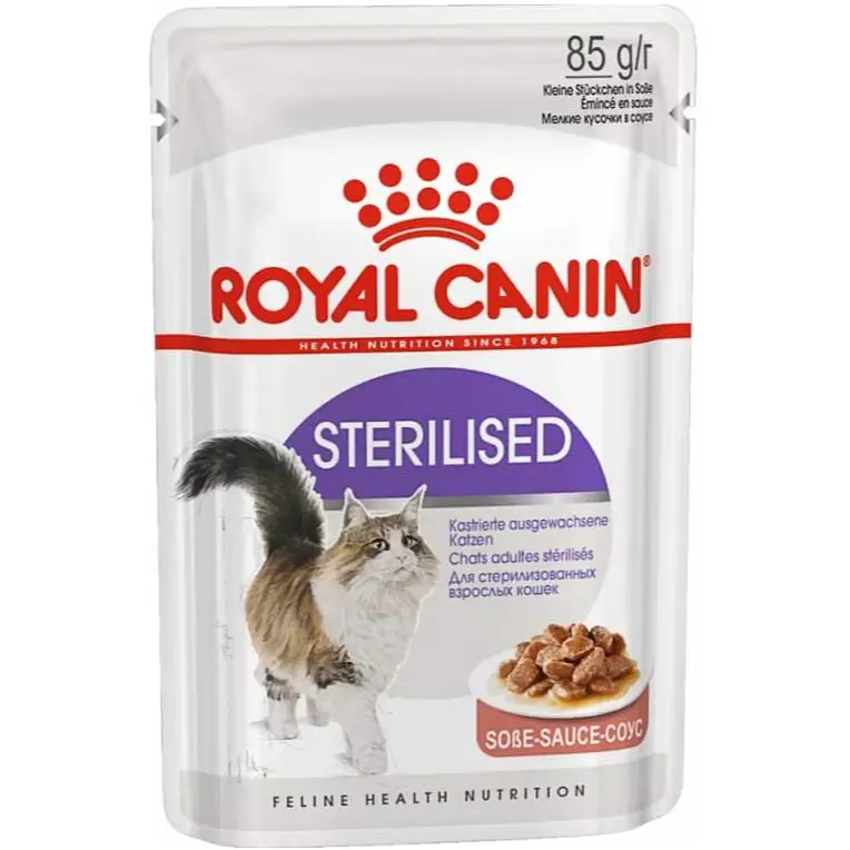 Вологий корм для стерилізованих кішок Royal Canin Sterilised шматочки в соусі 85 г