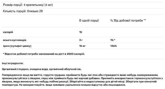 Цинк Dr. Mercola 15 мг 115 мл - фото 2