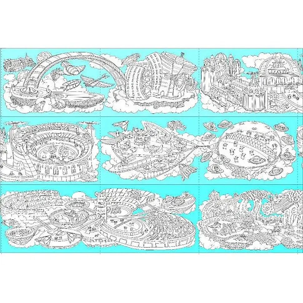 Детская раскраска "Дли-и-и-и-тельное путешествие: На небе" 784002, длина 4,5 метра - фото 2