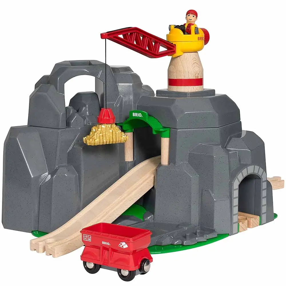 Игровой набор для железной дороги Brio Туннель с подъемным краном (33889) - фото 3