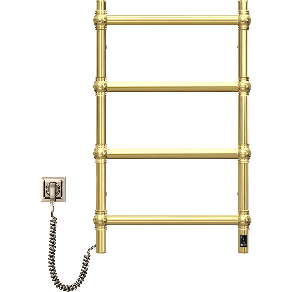 Электрический полотенцесушитель Navin Retro 500x800 Sensor левое, золото 10-012033-4860, Золотой, Левое, Электронный - фото 2