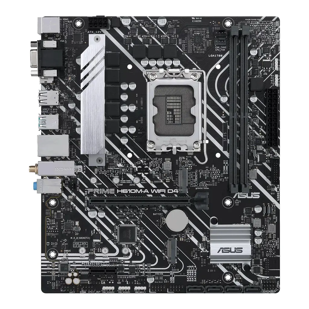 Материнская плата PRIME H610M-A WIFI D4 s1700 H610 2xDDR4 M.2 HDMI D-Sub DP Wi-Fi BT mATX Asus teh0018984 - фото 2