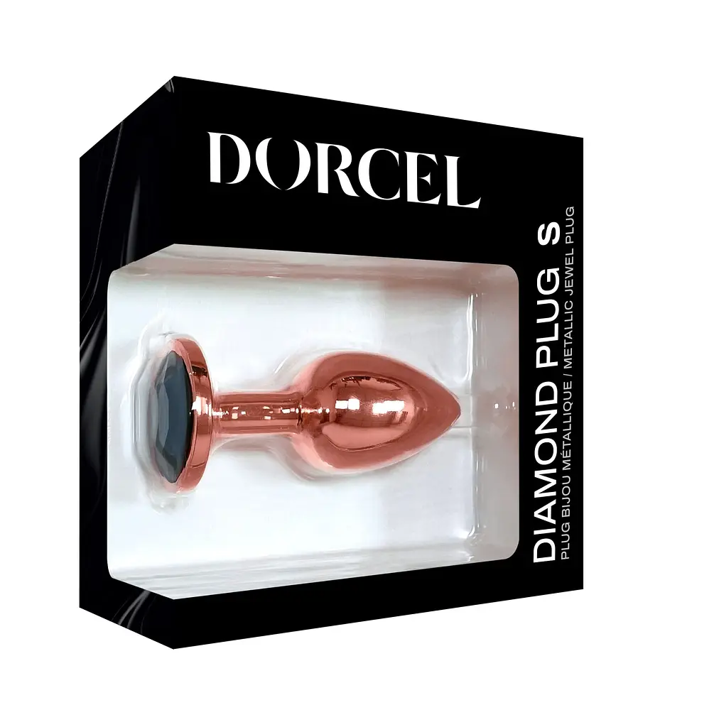 Анальна пробка Dorcel Diamond Plug S 7.1 см (золотий) - фото 6