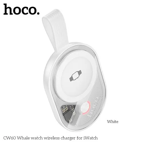 Бездротовий ЗП HOCO CW60 Whale watch wireless charger for iWatch білий - фото 3