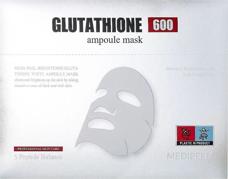 Антиоксидантна тканинна маска з глутатіоном і вітамінами Medi Peel Bio-Intense Glutathione White Ampoule Mask 30 мл