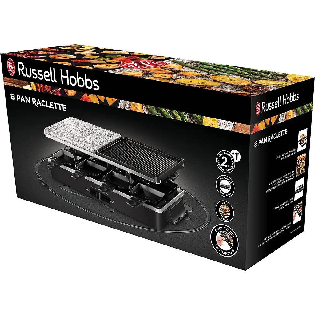 Гриль Russell Hobbs Multi Raclette 3 in 1 раклетница 1400 Вт черный (26280-56) - фото 3