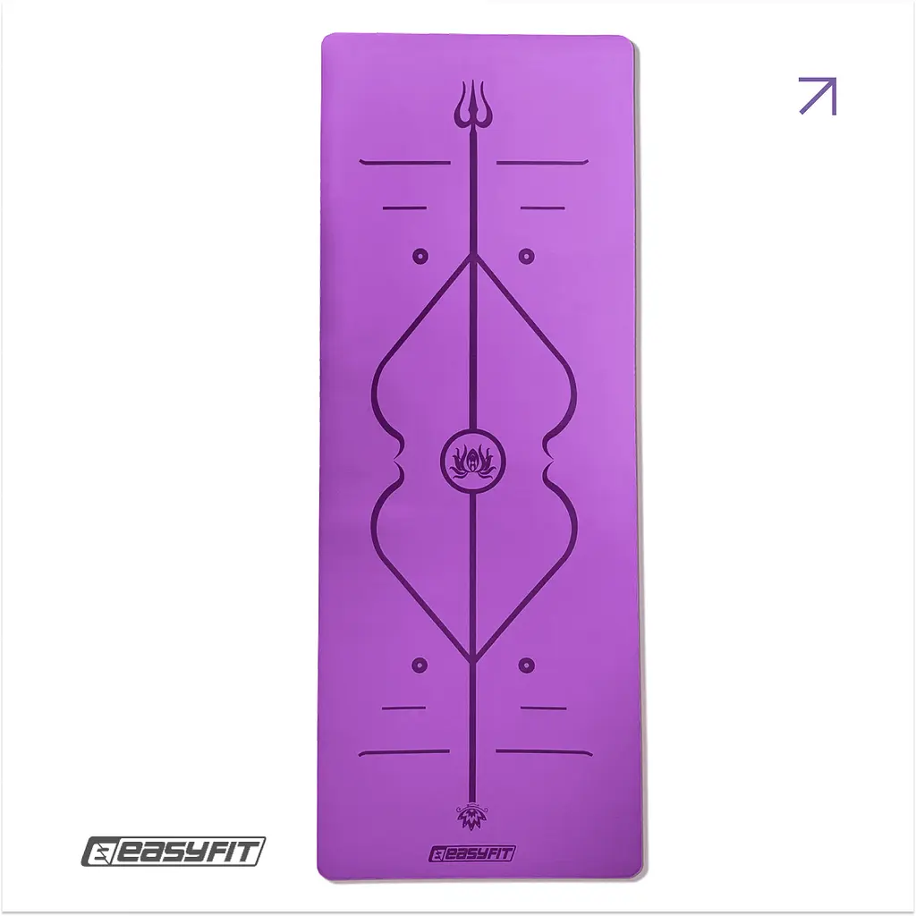 Килимок для йоги професійний EasyFit Pro каучук 5 мм Фіолетовий (EF-1925-V) - фото 7