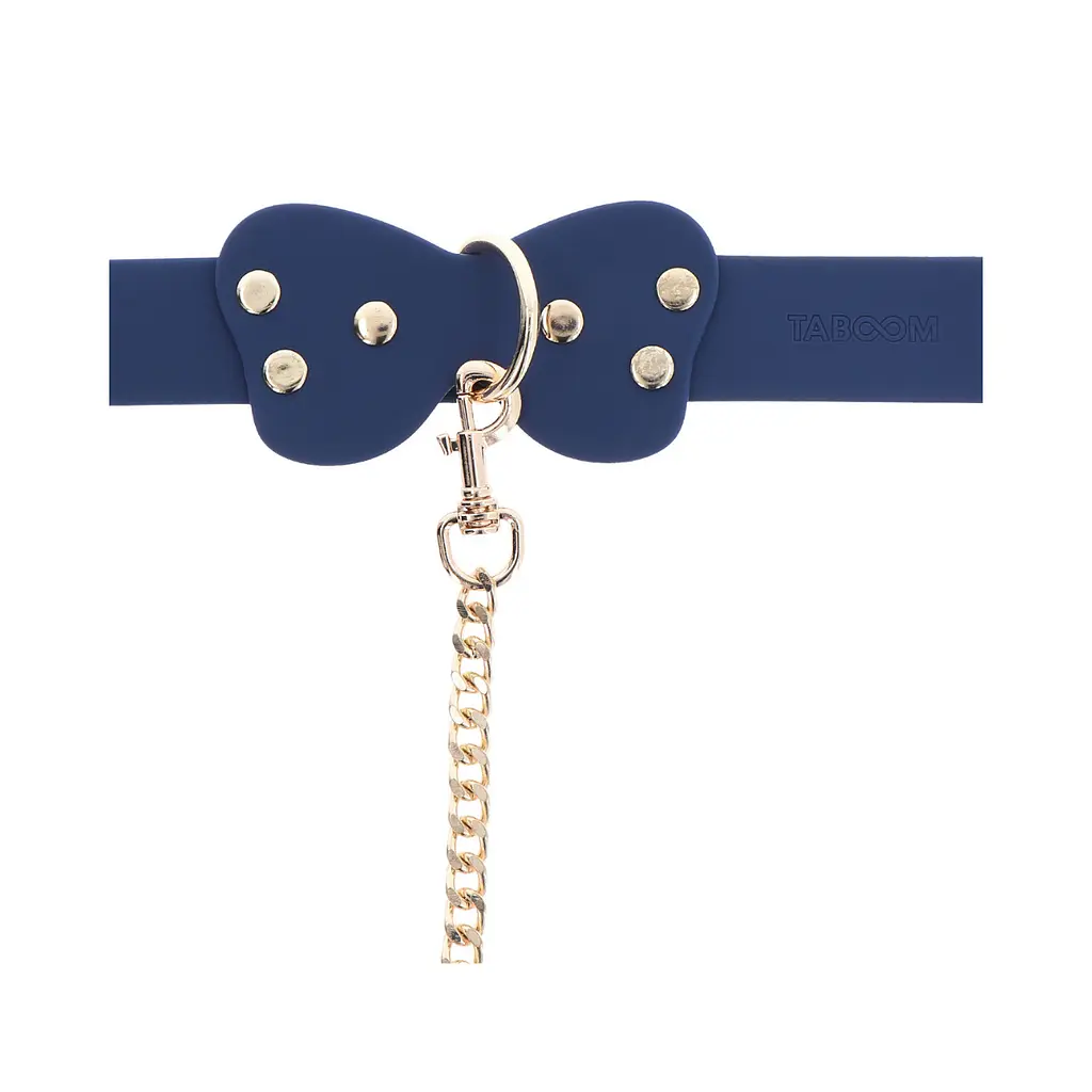 Ошейник с поводком Taboom Silicone Supreme Collar and Leash синий - фото 4