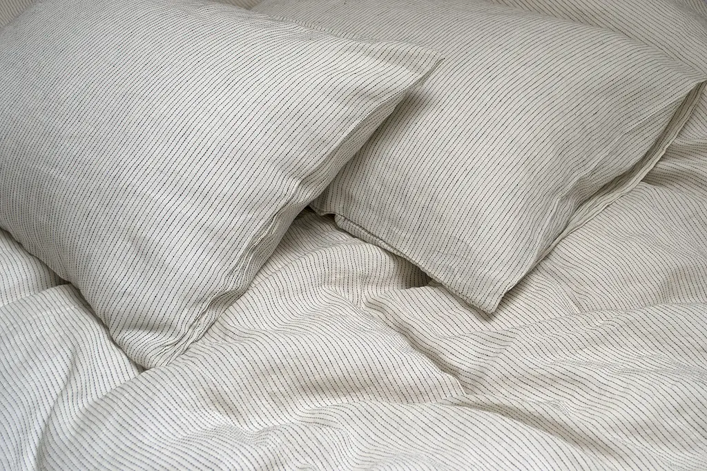 Постельное белье со льна Lotus Home - Karlin stripe linen евро - фото 3