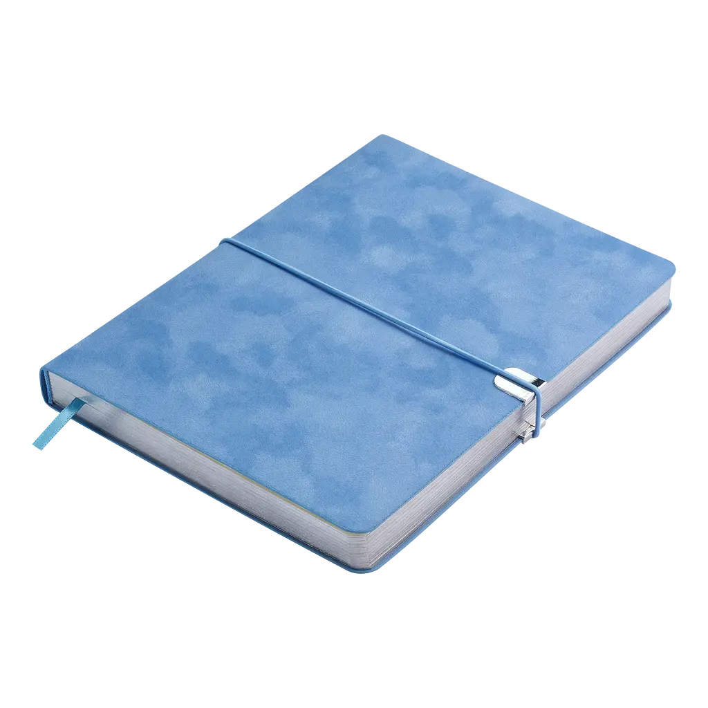 Щоденник недатований Buromax Velour A5 штучна шкіра 336 сторінок блакитний (BM.20770-14) - фото 3