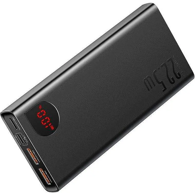 Power Bank Baseus Adaman Metal Digital 20000mAh 22.5W (P10021502112-01) (PPADM20S) Black EU - фото 5