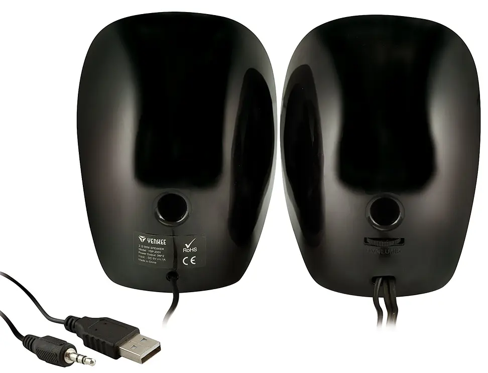 Акустика YSP 2001BK Mini speakers 2.0 Black Yenkee teh0021674 - фото 2