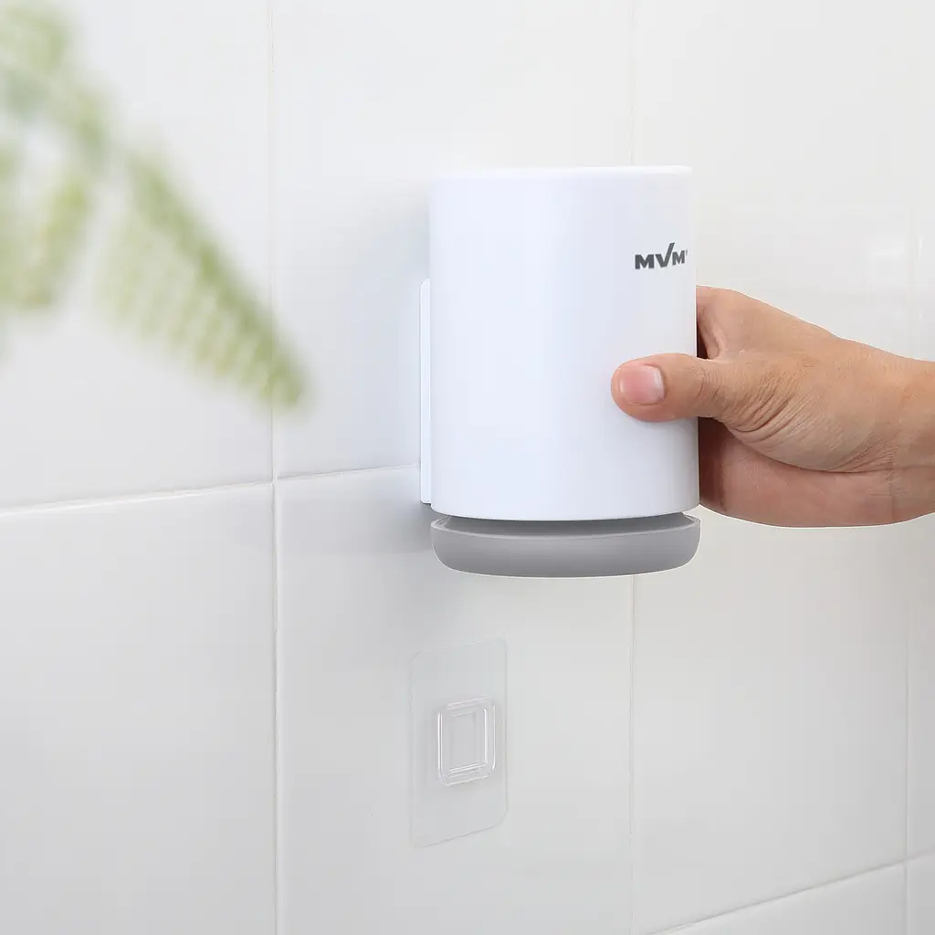 Йоржик для унітазу МВМ My Home клейкий настінний BP-12, білий з сірим (BP-12 WHITE/GRAY) - фото 7