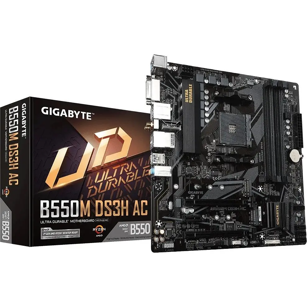 Материнская плата Gigabyte B550M DS3H AC Socket AM4 - фото 2