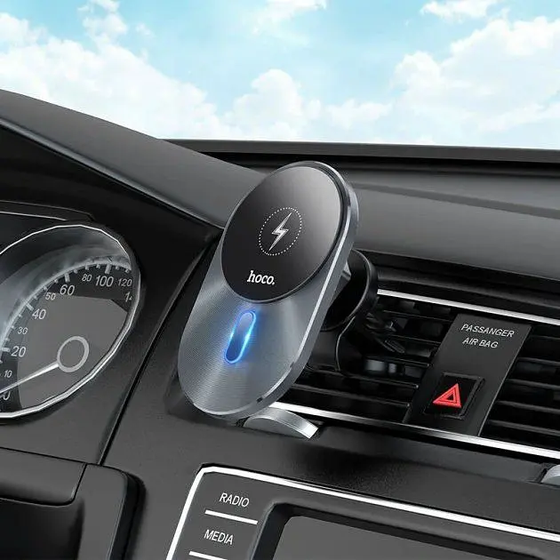 Автотримач із бездротовою зарядкою Hoco CA91 Magic Car Wireless Charger (753465) [64185] - фото 5