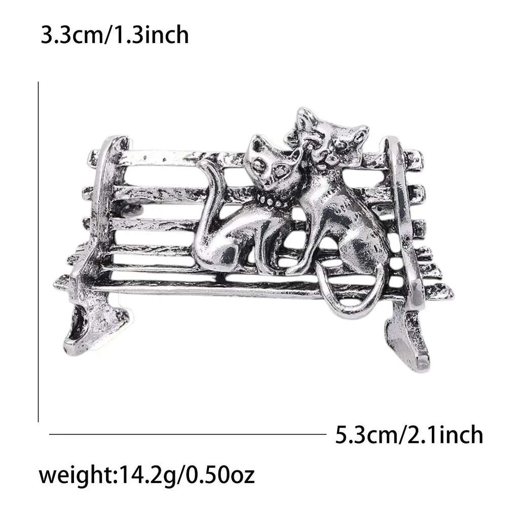 Брошь Коты на лавочке (494693253) - фото 2