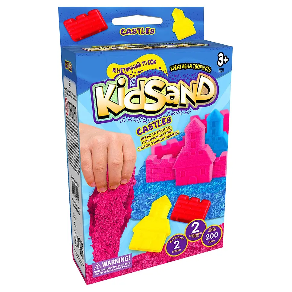 Набор творчества Кинетический песок Kidsand, коробка мини, 200 г, укр/рус, Danko Toys - фото 3