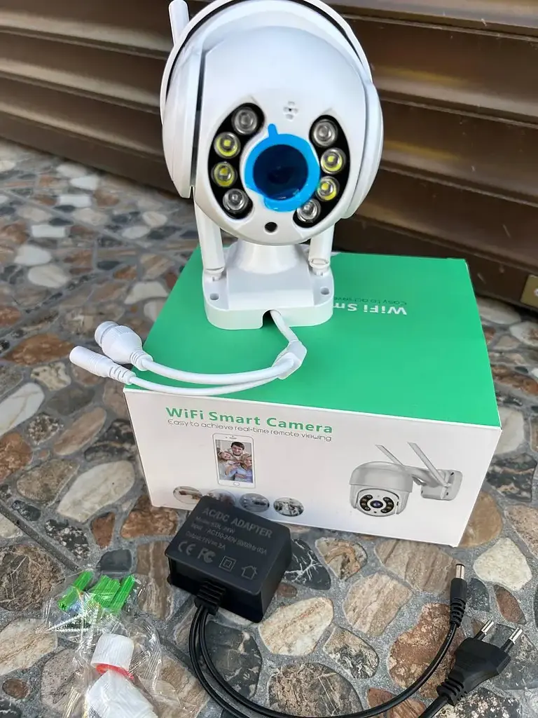 Вулична камера UKC Відеоспостереження Wi-Fi IP бездротова зовнішня поворотна V380 Pro з блоком живлення - фото 2