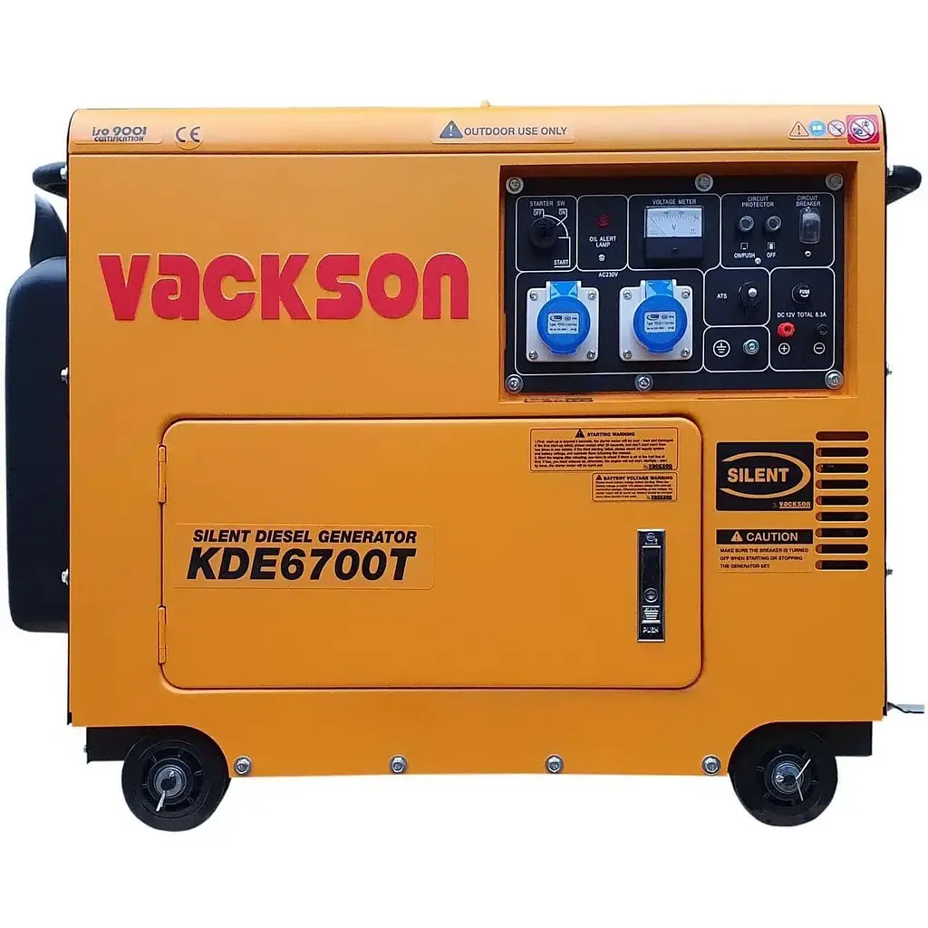 Генератор Vackson KDE6700T / 5000 Вт / Дизель (KDE6700T)