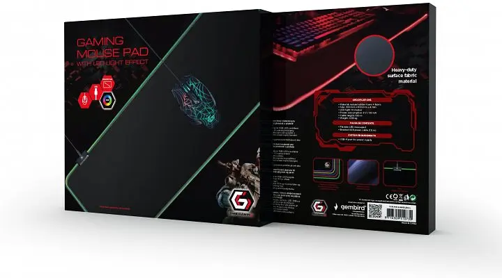 Игровая поверхность Gembird MP-GAMELED-L (300 x 800 х 4 мм.) (MP-GAMELED-L) - фото 5