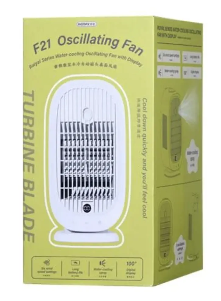 Вентилятор Remax F21 Desktop Fan With Water Spray Function White - фото 2