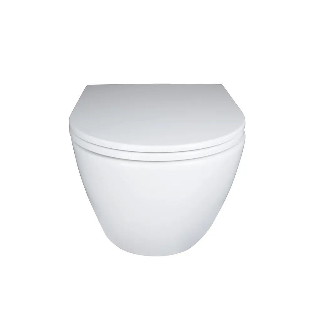 Унитаз подвесной Qtap Robin New безободковый с сиденьем Soft-close QT1333046EUQW, Белый - фото 3