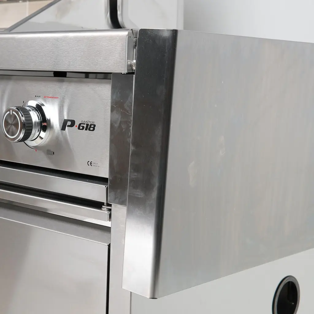 Газовый гриль Santos P-618 с боковой и задней горелкой, нержавеющая сталь (900327) - фото 5