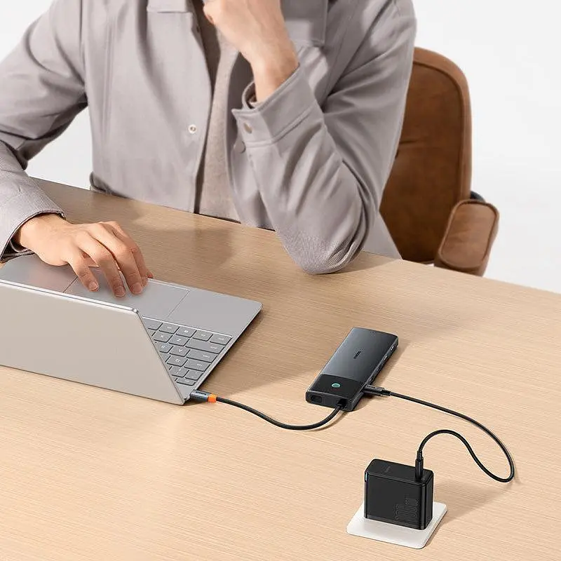 Хаб - мультипортовый адаптер Baseus Metal Gleam II 10-in-1 Usb-C B00061800123-00 - фото 4