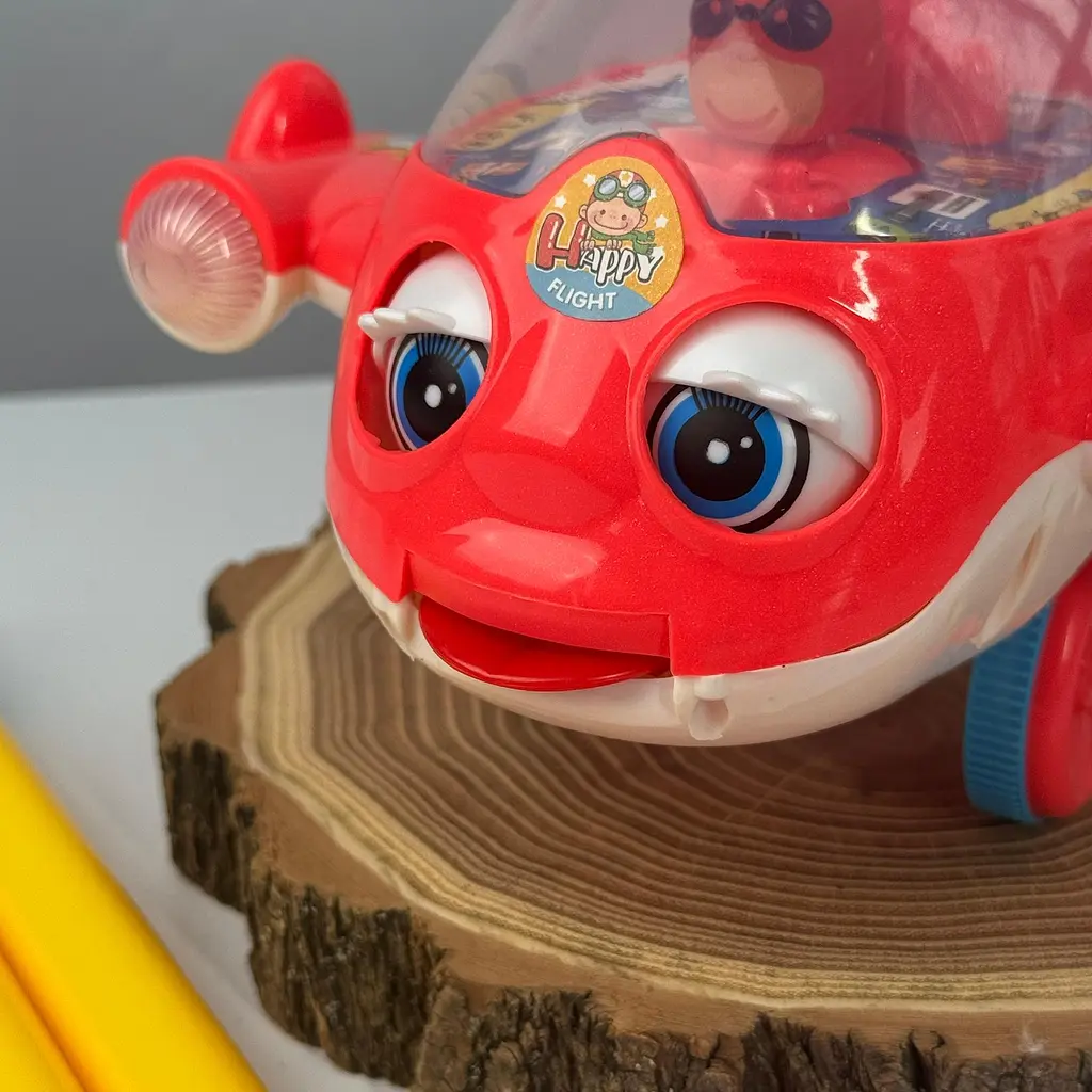 Іграшка каталка дитяча гвинтокрил з ручкою, зі звуком двзіночка, рухливі елементи, підсвічування бірюзовий рожевий - фото 5