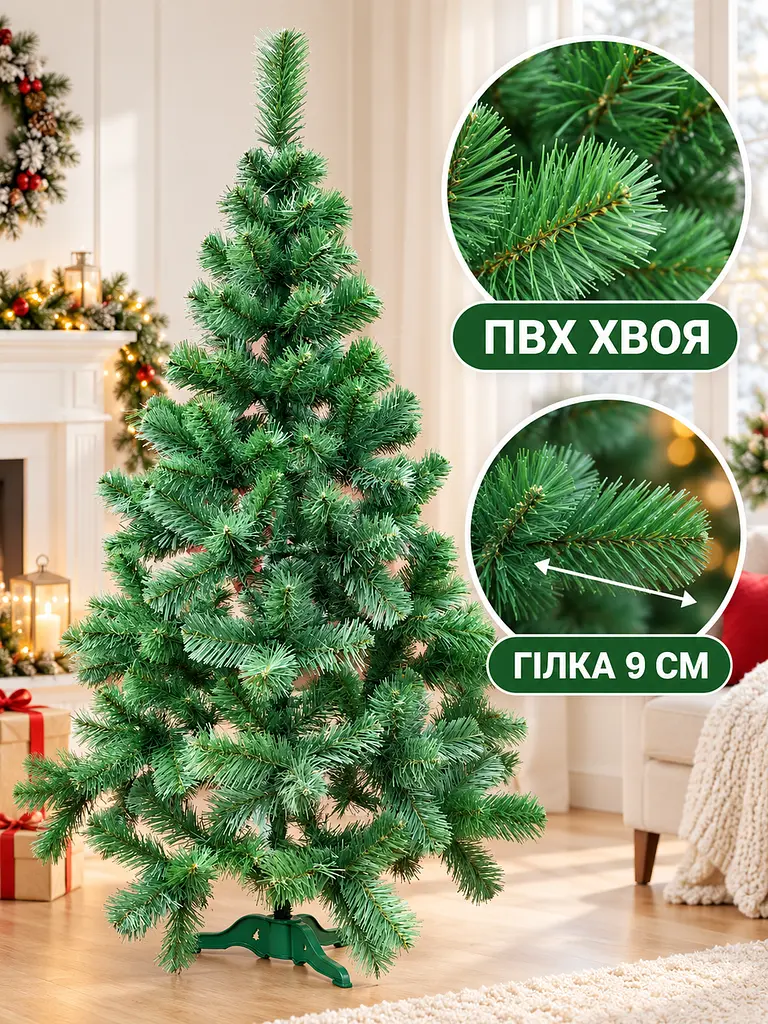 Сертифікована ялинка штучна пухнаста Казкова YaLINKA S13 130 см - фото 4