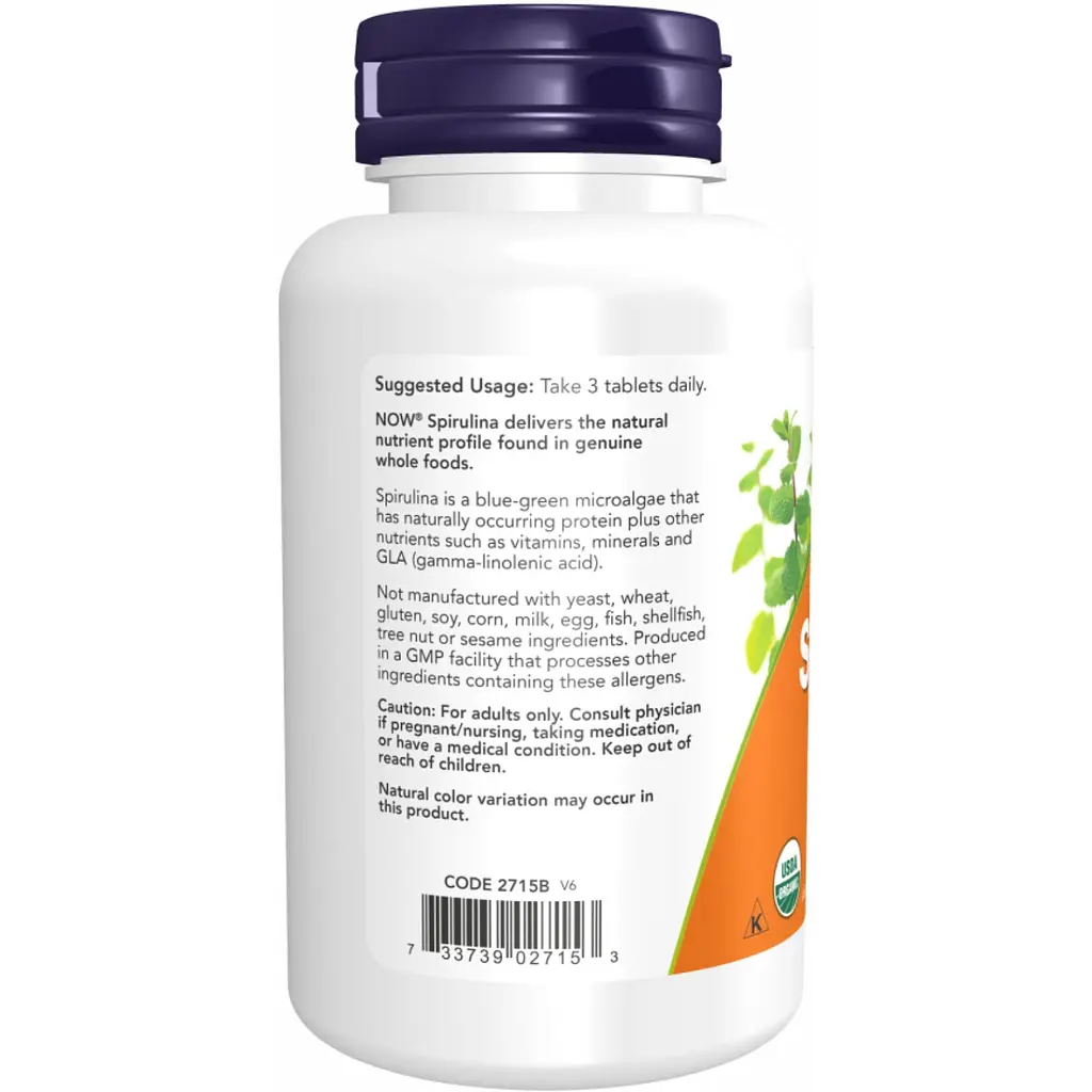 Спирулина Now Foods Spirulina 1000 мг 240 таблеток - фото 2