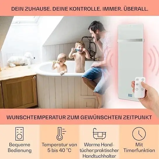 Інфрачервоний обігрівач для ванної кімнати Klarstein Hot Spot Crystal (10032942) - фото 3