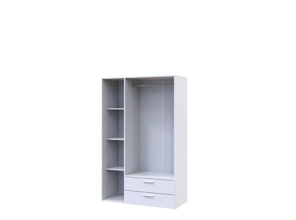 Шафа розпашна для одягу Doros Ектор Білий 3 ДСП 116х180х49.5 (80737076) - фото 3