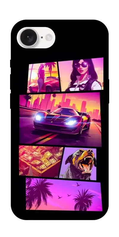 TPU чехол Demsky GTA vibes для Apple iPhone 16e (6.1")