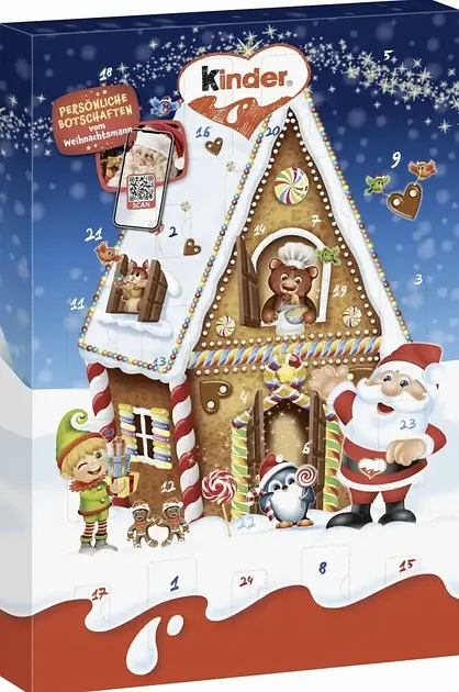 Адвент календар Kinder Mini Mix Санта 151 г