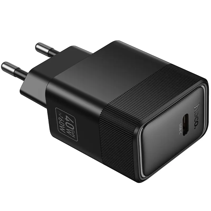 Мережевний зарядний пристрій Hoco CS113A Lounge PD40W 1USB-C Black - фото 3