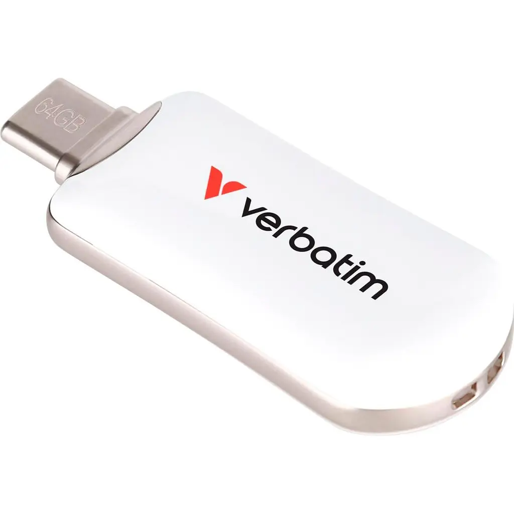 Флеш-накопичувач Verbatim Plectra USB-C White 64 GB USB 3.2 Gen 1 (30228) - фото 3