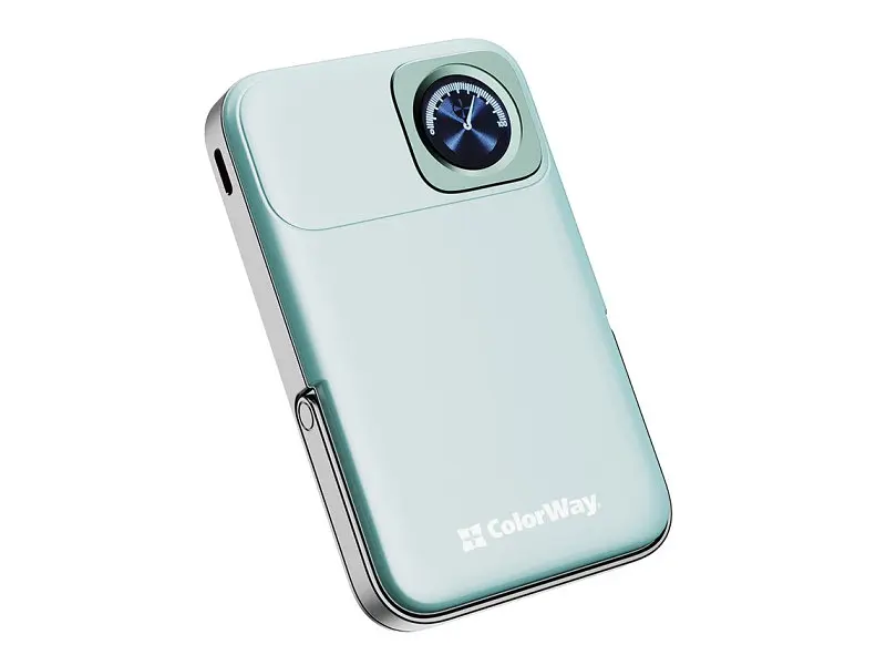 Зовнішній акумулятор (Power Bank) ColorWay 10000mAh 22.5W MagSafe Aquamarine (CW-PB100LPA2MT-WPDD) - фото 2