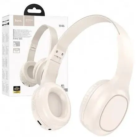 Наушники беспроводные накладные Hoco W46 белые - фото 3