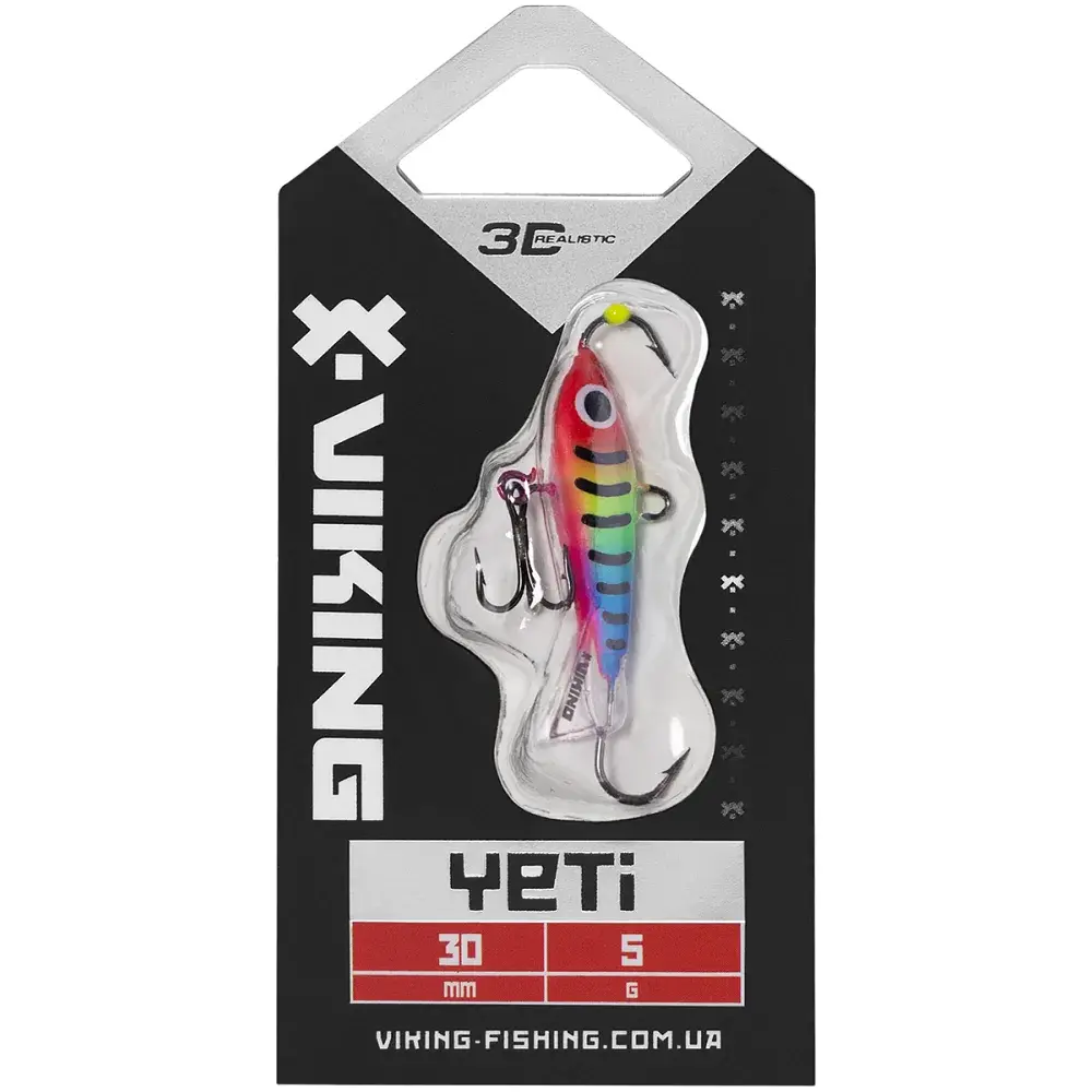 Балансир Viking Fishing Yeti Ice Jig 30mm 5.0g #24 Brave Perch - фото 2