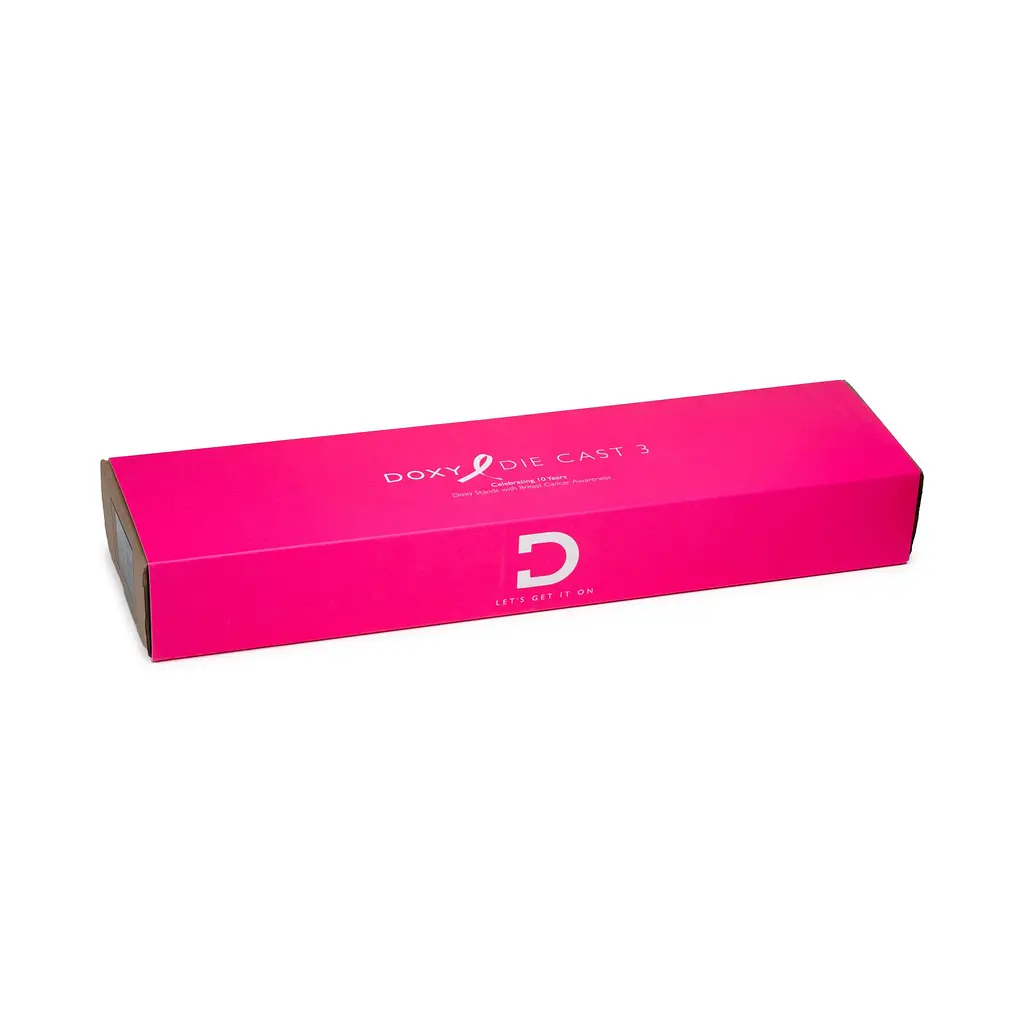 Вібромасажер DOXY Die Cast 3 Hot Pink, дуже потужний, живлення 220В, металевий корпус - фото 8