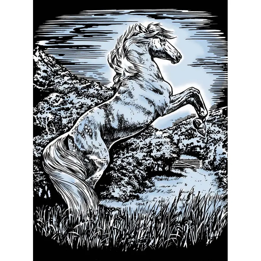 Набор для творчества Sequin Art Artfoil Silver Жеребец (SA1033) - фото 2