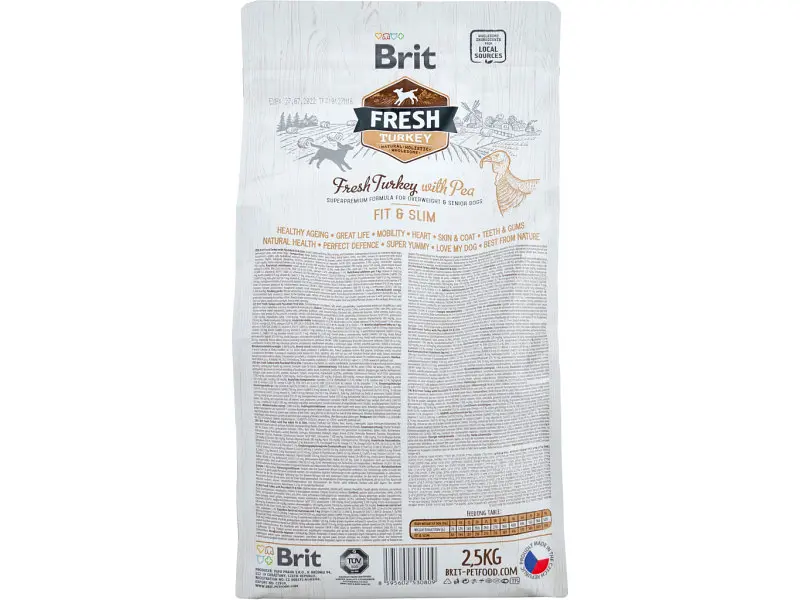 Сухий корм для собак Brit Fresh Turkey/Pea Light Fit and Slim Adult 2.5 кг (8595602530809) - фото 2