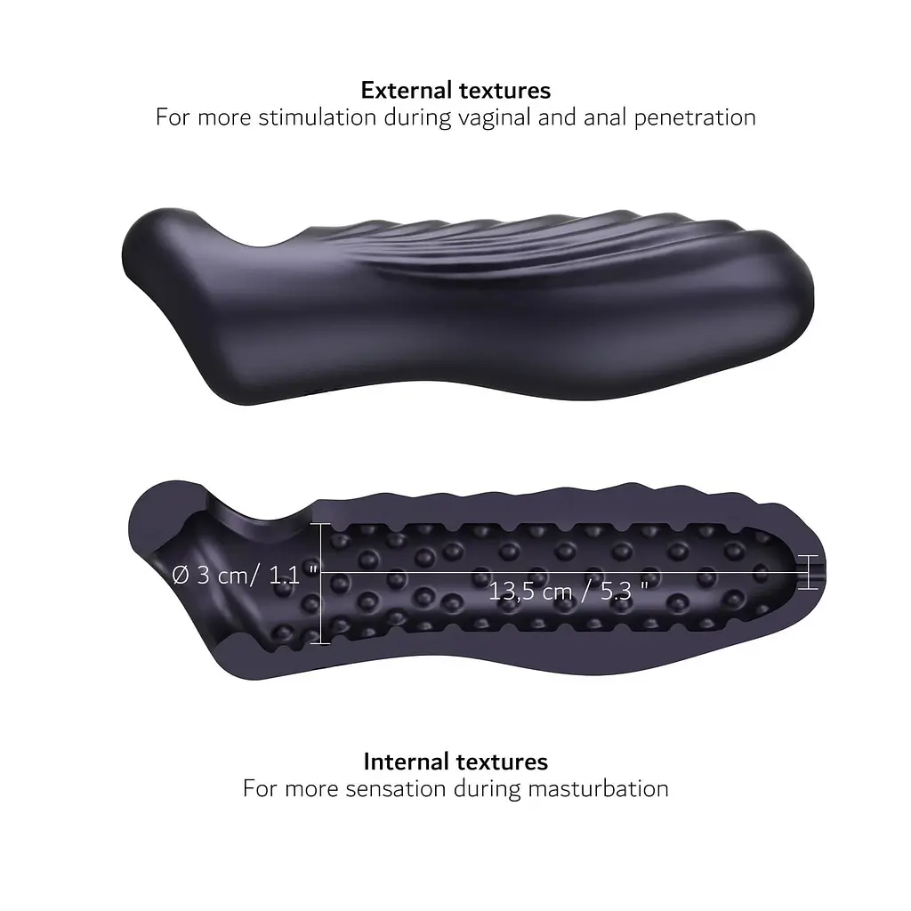 Насадка на пеніс Dorcel Man.Wand Ryzer Max, 18.2 см (сливовий) - фото 3